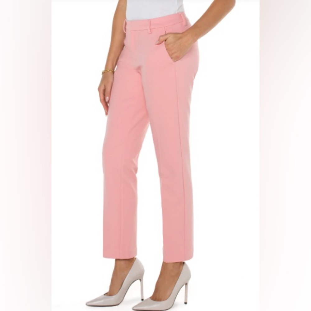 Liverpool Kelsey Knit Trousers Super Stretch Ponte, Pink Perfection, Size 12/31